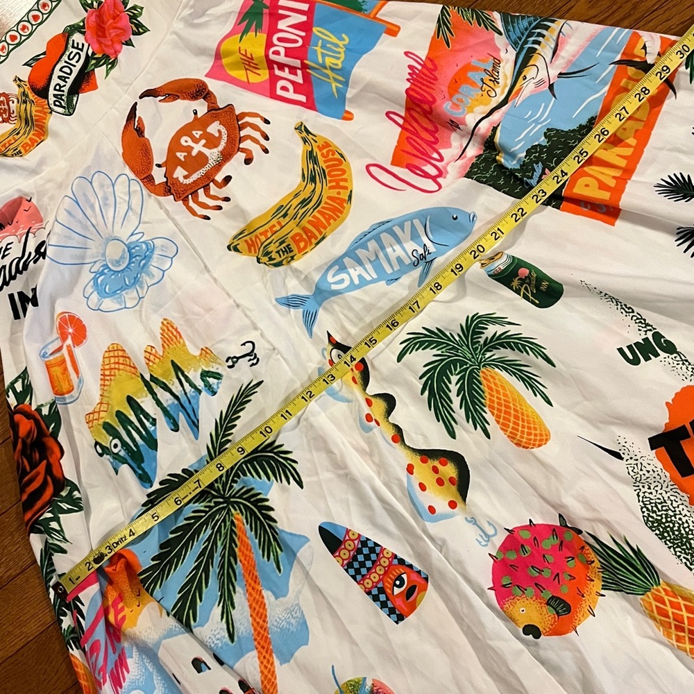 Cute Tropical Novelty Print Sleeveless Maxi Dress 🦀 - Picture 8 of 16